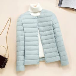 Korean Slim Fit O-neck V-neck Female Short Quilted Puffer Coat 2026 New Arrivlas Women Ultra Lightweight Packable Liner Jackets