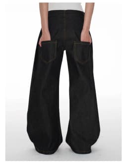 Vintage Baggy Low Waist Jeans Women Y2K Wide Leg Pants Oversized Harajuku White Lace Straight Leg Jeans