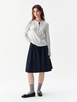DUSHU Women's Multi-Size Stylish Versatile Drawstring Skirt 2026 Autumn New Arrival High-Waist Slim A-Line Skirt for Commute