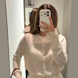 Retro Women Lace Spliced Knit Cardigan Drawstring Waist Cinch Design Button‑front Long Sleeve Soft Knitwear Casual Office Blouse