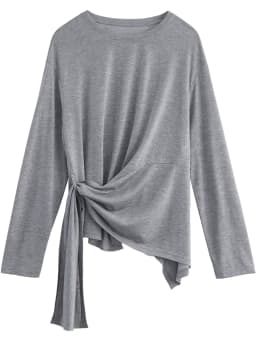 CHIC VEN Fashion Women's Pullovers Tees O Neck New Loose Solid Long Sleeve Female T-shirt Thin Female Top Spring Autumn 2025