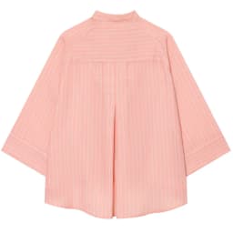 HXAO Striped Loose Shirt Women's Shirt Summer 2026 Elegant Asymmetric Button Mid Sleeve Tops For Woman Casual High Street Blouse