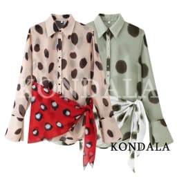 KONDALA Women Summer Beach Party Mini Dress Printed Shirt Style See-through Dress 2026 Trendy Leisure Gathering Chic Y2K Dresses