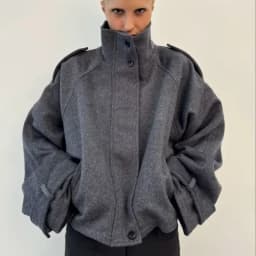 Fashion Short Woolen Coat Women Stand Collar Single-breast Full Sleeve Loose Pocket Jacket Female 2026 Autumn Solid Lady Outwear
