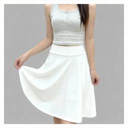 55cm Long Skirt High Waist Inner Lining Shorts Knee Half Skirt Women's Fashion Casual Dancer Clothing Fluffy Pleated Skirts