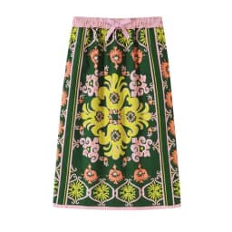 Women's Printed Skirts Set Autumn V-neck Lace-up Long Sleeve Loose Top Mid-waist Elastic Waist Skirt Fashion Casual 2 Piece Set