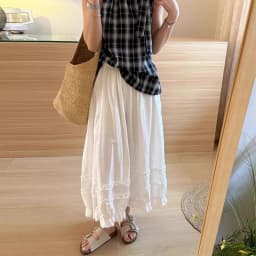 Summer thin classic retro black and white checkered women's high-waisted loose nine-eighths lantern pants (regular style)