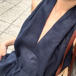Linad Street Chic Navy Halter Tank Top For Women Fashion Deep V Neck Lace Up Vest Female Spring Casual Sleeveless Tops 2026
