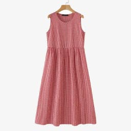 ZANZEA Summer Plaid Checked Sundress Sleeveless Bohemain Holiday Dresses Women Elegant O Neck Dress Casual Baggy Work Vestidos