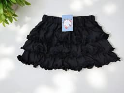 Women Mini Skirts Tiered Ruffles Lolita Built-in Shorts Kawaii Sukapan Skort Gothic Punk Coquette Y2K E-girl Black Lace Gown