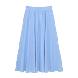 BSAY Summer Beach Vacation Midi Skirt Women Solid Color Elastic High Waist Pleated Flowy A-Line Swing Long Skirt Casual Skirts