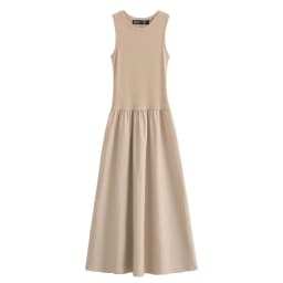 HXAO Khaki Elegant Long Dresses 2025 Women's Spring Sleeveless Black Dresses Fashion Casual Party Y2k Dress Vestidos For Female