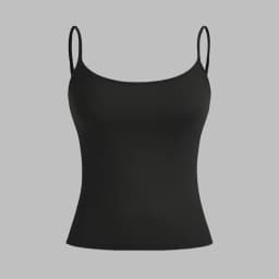 New Women Tank Top Strap Slim Top for Summer Fashion Versatile Casual Breathable Micro Elastic Fabric Sleeveless Strap Top