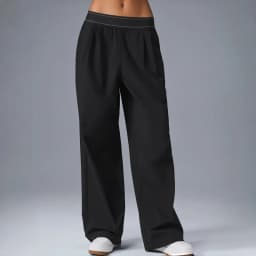 Women Lightweight Quick Dry Wide Leg Athletic Pants Elastic High Waist Pleated Straight Trousers With Pockets Loose Fit Workout