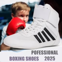 Boxing Shoes Comprehensive Training Shoes Strength Weightlifting Boxing Fighting High Help Men Women Adult Children's Sanda