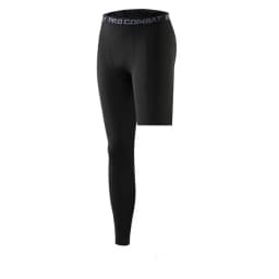 Men Compression Leggings Gym Sports Running Tights Quick Dry Elastic One Leg Ninth Pants Basketball Jogging Male Sportswear