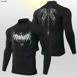 Y2K Men's Workout Compression Shirt Turtleneck Long Sleeve Hight Neck Rash Guard Gym Base Layer Athletic Gear Sports Shirts Men
