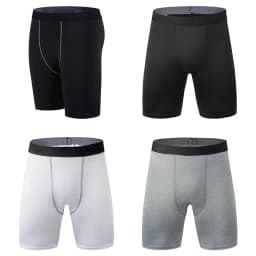 Men's Leggings Compression Pants Sports Leggings Basketball Quarter Shorts Quick Drying Running Training Stretch Fitness Pants