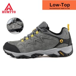 HUMTTO Waterproof Sneakers for Men Hiking Shoes Leather Trekking Boots Women Camping Hunting Mens Mountain Tactical Ankle Boots