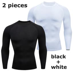 Men's Long Sleeves T-shirt Fitness Sportswear Spring Autumn Athletic Quick Dry T-shirt Gym Running Sports Outdoor Tops for Men