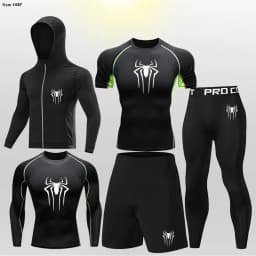 MMA Boxing Sets Kid's Compression Jerseys Boy's Running Jogging Workout Bjj Rashguard Jiu Jitsu Kickboxing Gym Fitness Clothing