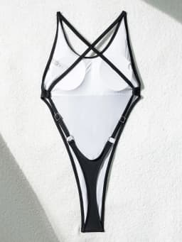 Extreme Mini Micro G String Cross Backless Thong Monikini Women Swimwear One Piece Swimsuit Female High Cut Bathing Suit Swim
