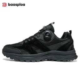 Baasploa Men Hiking Shoes Outdoor Climbing Mesh Breathable Travel Walking Shoes Male Non-Slip Wear Resistant Comfortable Sneaker