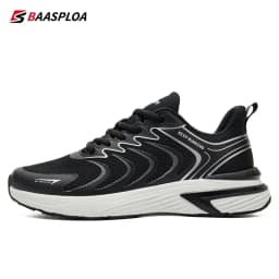 Baasploa Men Running Shoes Lightweight Mesh Breathable Sport Shoes Male Fashion Comfort Casual Sneakers Non-slip