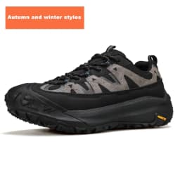 HUMTTO Breathable Trekking Shoes Outdoor Men's Sports Shoes Non-slip Hiking Boots for Men Leather Safety Walking Sneakers Man