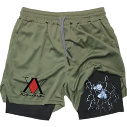 Anime Hunter X Hunter Performance Shorts Quick Dry Athletics Running Workout GYM Shorts Breathable Summer Compression Shorts