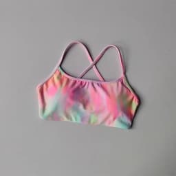 Women's Solid Color Fitness Bra Soft Cross Back Gym Sports Top with Chest Pad Push-Up Yoga Vest Sport Bra Yoga Gym Crop Top