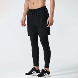 Men's Running Pants Compression Sport Tights 2 In 1 Quick Dry Fitness Gym Leggings Male Sportswear Workout Training Trousers