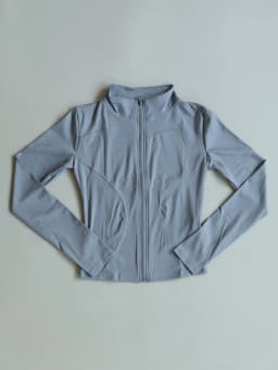 Fitfemme Women's Slim Fit Sports Jacket - High Neck, Full Zip, Long Sleeve, Multiple Colors for Yoga & Workout