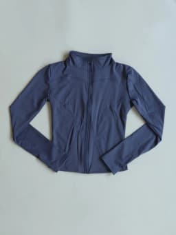 Fitfemme Women's Slim Fit Sports Jacket - High Neck, Full Zip, Long Sleeve, Multiple Colors for Yoga & Workout