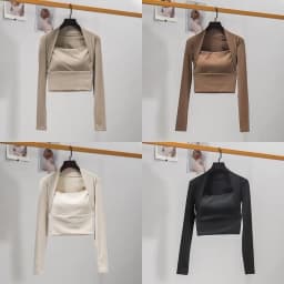 Fitness Chest Cushion Sports Top Women Long Sleeve Shirts Pra Speed Up Short Elegant Dance Yoga Clothes Small Waistband Gym
