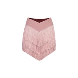 New Latin Dance Clothes Long Sleeves Backless Tops Fringe Skirt Women Cha Cha Rumba Samba Dance Training Practice Wear