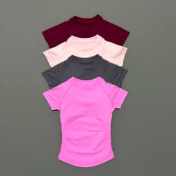 HISTELLO Df Solid Color Sports Short Sleeve Top Women Seamless Yoga Clothing Fitness T Shirts Gym Leotard Workout Sports Vest