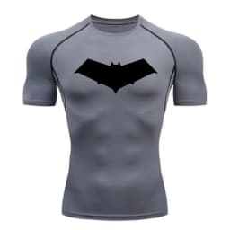 Bat Print Men's Compression T-Shirt Quick Dry Gym Workout Top | Summer Fitness Rashguard for Running & MMA ZY0037
