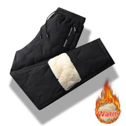 Winter Running Pant Cashmere Thicken Fleece Windproof Sweatpants Men Joggers Cotton Warm Pants Male Waterproof Thermal Trousers