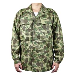 WW2 US Soldier Uniform Duck Hunting Double-sided Camo Coat HBT Soldier Vintage Soldier Uniform Vintage Camouflage Jacket