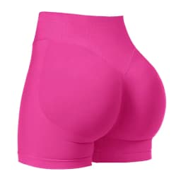 Gym Shorts Women Fitness Sports Biker Shorts 4.5" Low Ribbed Band Yoga Shorts Workout Scrunch Butt Seamless Leggings