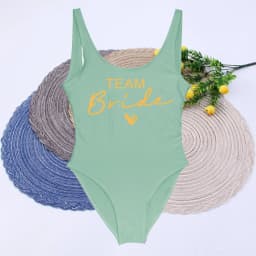 Women Bridal Bathing Suit Team Bride One-Piece Bachelorette Party Shower Hen Party Bridesmaid Swimsuit Girls Wedding Swimwear