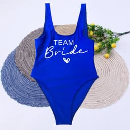 Women Bridal Bathing Suit Team Bride One-Piece Bachelorette Party Shower Hen Party Bridesmaid Swimsuit Girls Wedding Swimwear