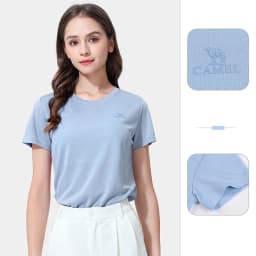 GOLDEN CAMEL Men and Women's T-shirts Moisture-absorbing Quick-dry Cotton t-shirt Short-sleeved Shirts Round Neck Sports Top