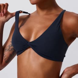 Hearuisavy Summer Sports Bra Shockproof Push Up Gym Top Women Quick-Dry Yoga Clothes Pleated Design Brassiere Workout Crop Top
