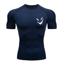 Bull Print Compression Shirts for Men Athletic Quick Dry Tshirt Tees Tops Summer Short Sleeve Rash Guard Gym Workout Undershirts