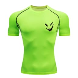 Bull Print Compression Shirts for Men Athletic Quick Dry Tshirt Tees Tops Summer Short Sleeve Rash Guard Gym Workout Undershirts