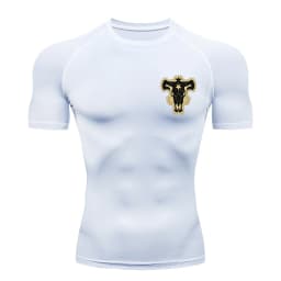 Bull Print Compression Shirts for Men Athletic Quick Dry Tshirt Tees Tops Summer Short Sleeve Rash Guard Gym Workout Undershirts