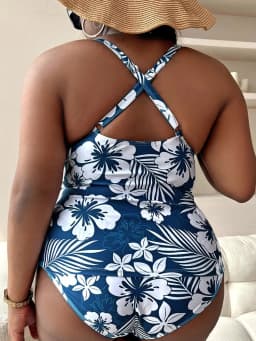 Women's Swimsuit Two-Piece Plus Size Swimwear 2026 Woman Sexy Bikini Bath Suit Beachwear Big Size Swimming Suit Monokini Tankini
