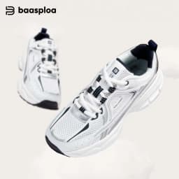 Baasploa Women Mesh Sneakers Lightweight Training Shoes Comfortable Walking Trainers Fashion Athletic Footwear 35-42